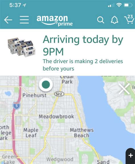 follow amazon delivery on map.